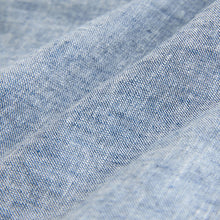 Load image into Gallery viewer, Denim Blue Short Sleeve Linen Blend Shirt (3-12yrs)