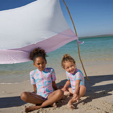 Load image into Gallery viewer, Blue Shell Short Sleeved Sunsafe Swimsuit (3-11yrs)