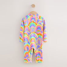 Load image into Gallery viewer, Purple Rainbow Long Leg Sunsafe Swimsuit (6mths-6yrs)