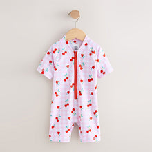 Load image into Gallery viewer, Pink Cherry Gingham Sunsafe Swimsuit (6mths-6yrs)