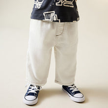 Load image into Gallery viewer, Ecru Wide Fit Jeans (3mths-6yrs)