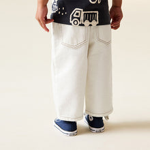 Load image into Gallery viewer, Ecru Wide Fit Jeans (3mths-6yrs)