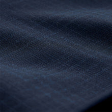 Load image into Gallery viewer, Navy Blue Slim Fit Check Suit Jacket