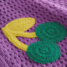 Load image into Gallery viewer, Purple Cherry Crochet Cardigan (3mths-6yrs)