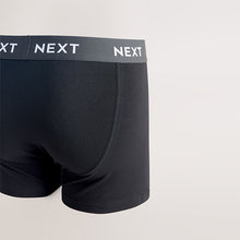 Load image into Gallery viewer, Blue/ Black Waistbands 5 Pack A-Front Cotton Rich Boxers
