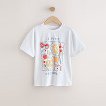 Load image into Gallery viewer, White Breakfast Oversized Graphic Print T-Shirt (3-12yrs)