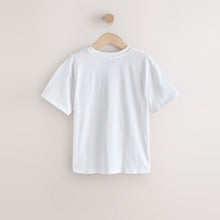 Load image into Gallery viewer, White Breakfast Oversized Graphic Print T-Shirt (3-12yrs)