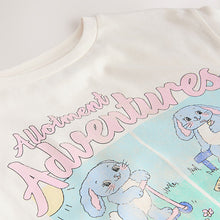 Load image into Gallery viewer, Ecru Easter Bunny Oversized Graphic Print T-Shirt (3-12yrs)