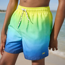 Load image into Gallery viewer, Yellow/Blue Ombre Swim Shorts (3-12yrs)