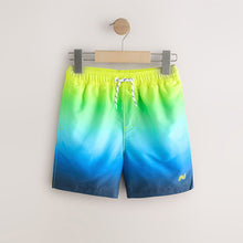 Load image into Gallery viewer, Yellow/Blue Ombre Swim Shorts (3-12yrs)