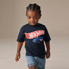 Load image into Gallery viewer, Navy Hot Wheels Short Sleeve T-Shirt (9mths-6yrs)
