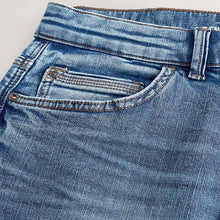 Load image into Gallery viewer, Mid Blue Straight Fit Authentic Stretch Denim Jeans
