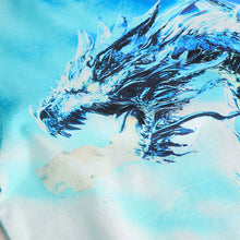Load image into Gallery viewer, White/Blue Dragon Regular Fit Short Sleeve All-Over Print T-Shirt (6-12yrs)