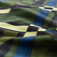 Load image into Gallery viewer, Green Geo Print Long Sleeve A-Line Mini Dress