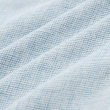 Load image into Gallery viewer, Blue Button Down Collar Cotton Linen Blend Short Sleeve Shirt