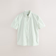 Load image into Gallery viewer, Green Textured Floral Print Short Sleeve Shirt