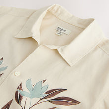 Load image into Gallery viewer, Neutral N.Premium Linen Tencel Blend Floral Print Short Sleeve Shirt