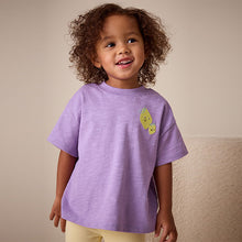 Load image into Gallery viewer, Purple Lemon Short Sleeve Embroidered T-Shirt (9mths-6yrs)