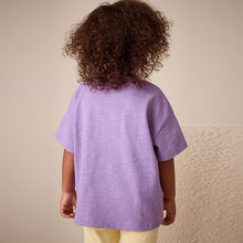 Load image into Gallery viewer, Purple Lemon Short Sleeve Embroidered T-Shirt (9mths-6yrs)