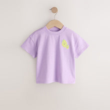 Load image into Gallery viewer, Purple Lemon Short Sleeve Embroidered T-Shirt (9mths-6yrs)