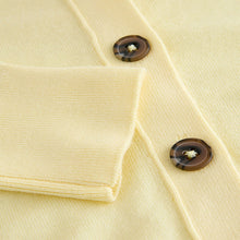Load image into Gallery viewer, Butter Yellow Soft Touch V-Neck Cotton Rich Button Up Cardigan