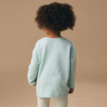 Load image into Gallery viewer, Pale Green Padded Bee Long Sleeve T-Shirt (3mths-6yrs)