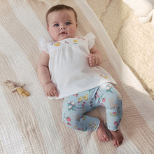 Load image into Gallery viewer, Ecru Fairy Short Sleeve Baby Top and Leggings 2 Piece Set (0-18mths)