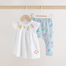 Load image into Gallery viewer, Ecru Fairy Short Sleeve Baby Top and Leggings 2 Piece Set (0-18mths)
