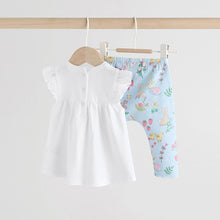 Load image into Gallery viewer, Ecru Fairy Short Sleeve Baby Top and Leggings 2 Piece Set (0-18mths)