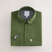 Load image into Gallery viewer, Green Regular Fit Button Down Easy Iron Oxford Shirt