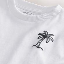 Load image into Gallery viewer, White Palm Tree Short Sleeve Small Graphic T-Shirt (3mths-6yrs)