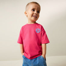 Load image into Gallery viewer, Pink Smile Short Sleeve Small Graphic T-Shirt (3mths-6yrs)