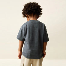 Load image into Gallery viewer, Charcoal Grey Cool Slogan Short Sleeve Small Graphic T-Shirt (3mths-6yrs)