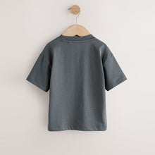 Load image into Gallery viewer, Charcoal Grey Cool Slogan Short Sleeve Small Graphic T-Shirt (3mths-6yrs)