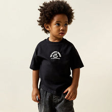 Load image into Gallery viewer, Black Smile Short Sleeve Small Graphic T-Shirt (3mths-6yrs)