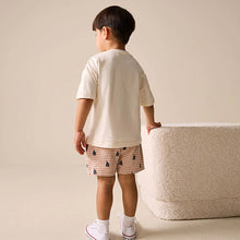 Load image into Gallery viewer, White Boat Embroidery Short Sleeve T-Shirt and Shorts Set (3mths-4yrs)