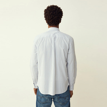 Load image into Gallery viewer, Blue Stripe Seersucker Long Sleeve Shirt