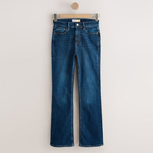 Load image into Gallery viewer, Dark Blue Mid Rise Stretch Bootcut Jeans