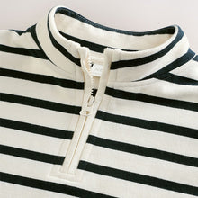 Load image into Gallery viewer, Monochrome Quarter Zip Sweat Dress (3mths-6yrs)