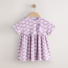 Load image into Gallery viewer, Lilac Bunny Jersey Dress (3mths-6yrs)