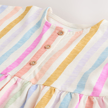 Load image into Gallery viewer, Rainbow Stripe Jersey Dress (3mths-6yrs)
