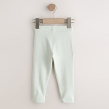 Load image into Gallery viewer, Green/Ecru Stripe Bee Embellished Leggings (3mths-6yrs)