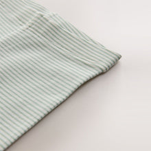 Load image into Gallery viewer, Green/Ecru Stripe Bee Embellished Leggings (3mths-6yrs)