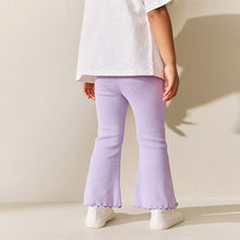 Load image into Gallery viewer, Lilac Purple Rib Flare Leggings (3mths-6yrs)