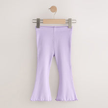 Load image into Gallery viewer, Lilac Purple Rib Flare Leggings (3mths-6yrs)
