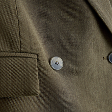 Load image into Gallery viewer, Khaki Green Relaxed Crosshatch Blazer