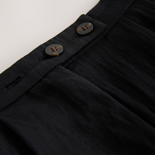 Load image into Gallery viewer, Black Superwide Pleated Trousers