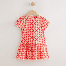 Load image into Gallery viewer, Red Heart Short Sleeve Cotton Dress (3mths-6yrs)