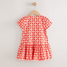 Load image into Gallery viewer, Red Heart Short Sleeve Cotton Dress (3mths-6yrs)