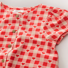 Load image into Gallery viewer, Red Heart Short Sleeve Cotton Dress (3mths-6yrs)